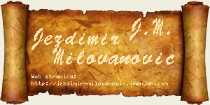 Jezdimir Milovanović vizit kartica